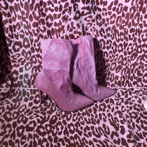 ASOS Women's Pink Glitter Boots